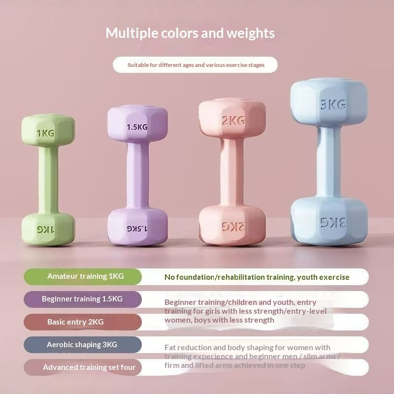 Home Gym Rubber-coated Dumbbells For Arm Training