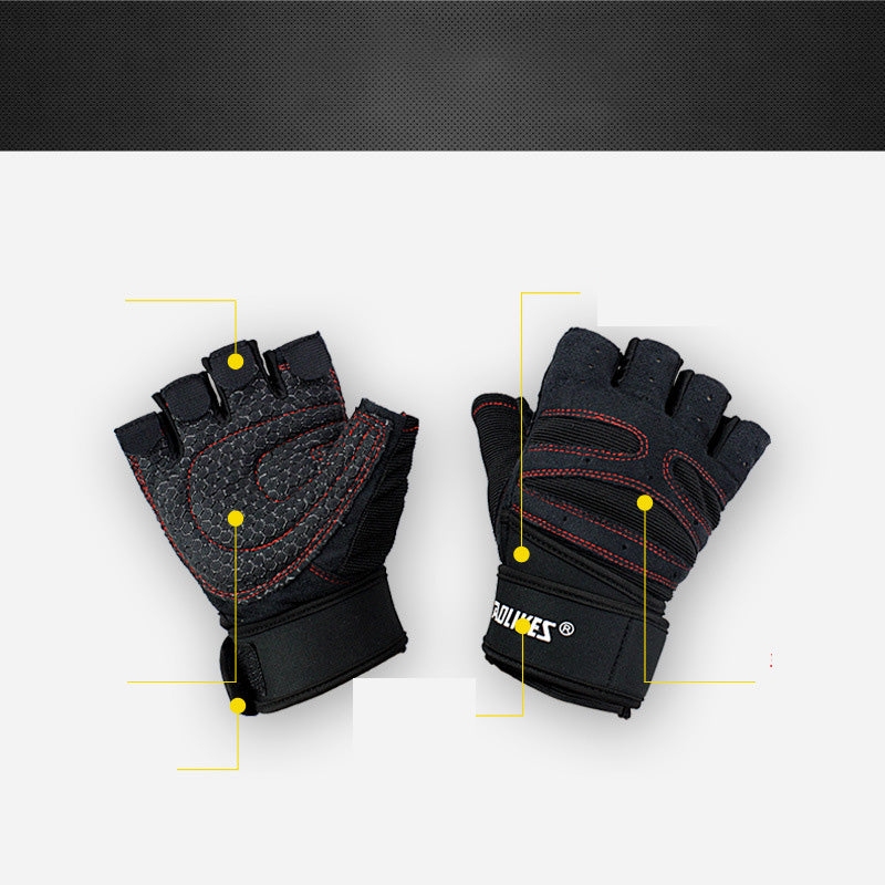 Breathable Non Slip Fitness Gym Gloves