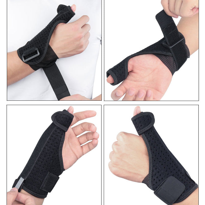 Thumb steel bar support hand guard
