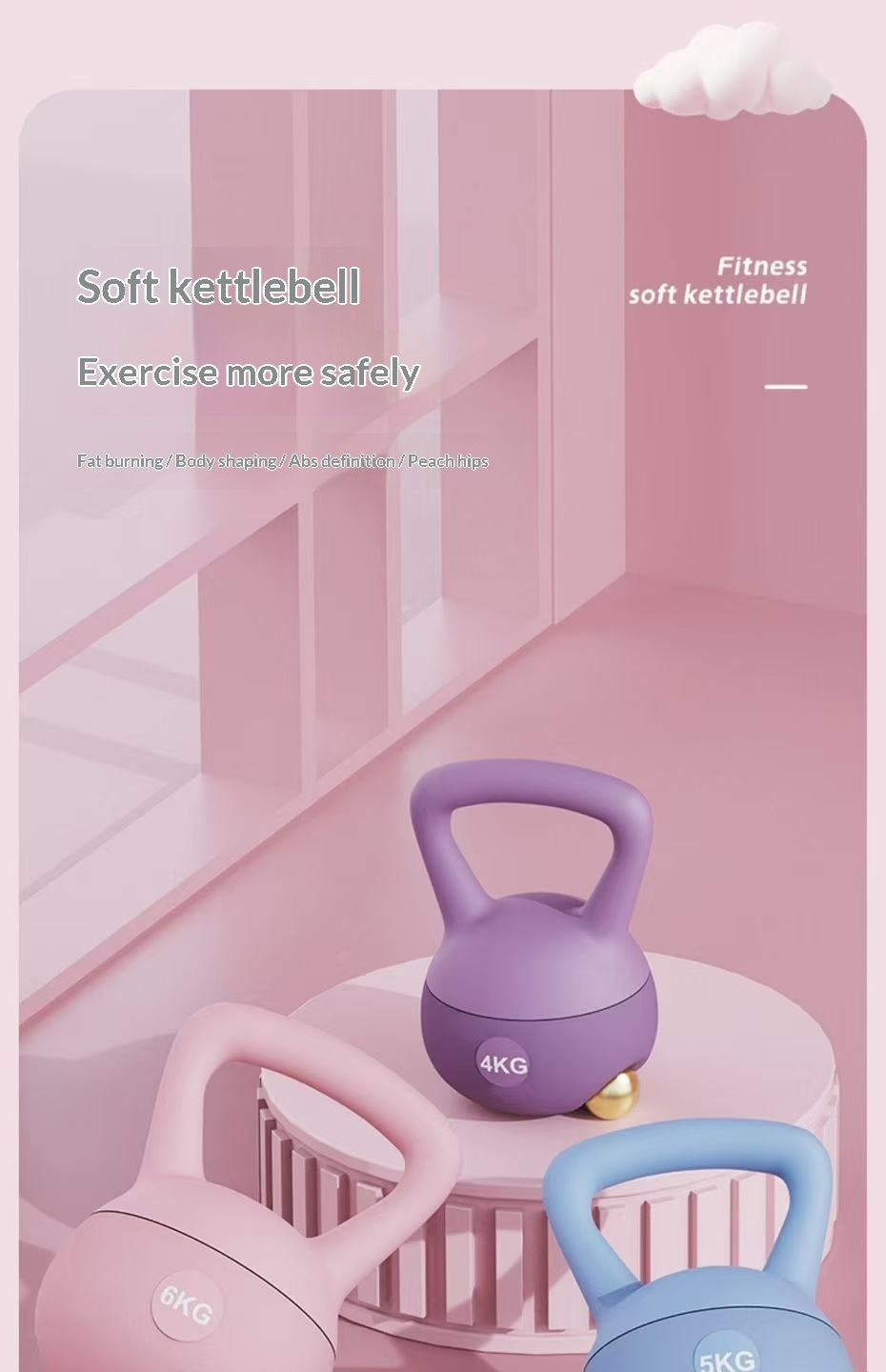 Home Gym Shaping  Strength Training Squats Arm Exercises Soft-Base Dumbbells