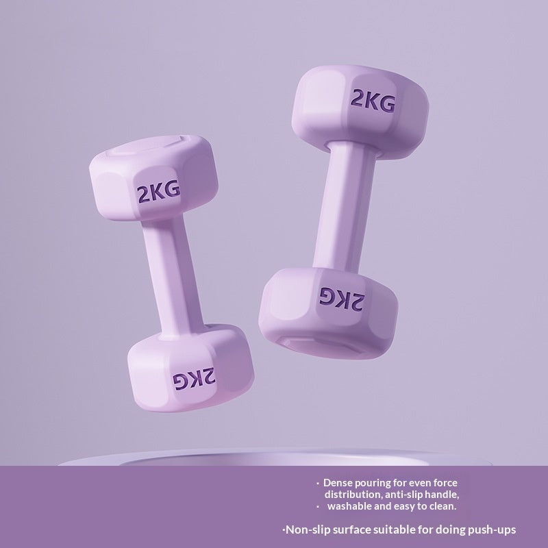 Home Gym Rubber-coated Dumbbells For Arm Training