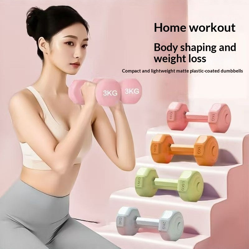 Home Gym Rubber-coated Dumbbells For Arm Training